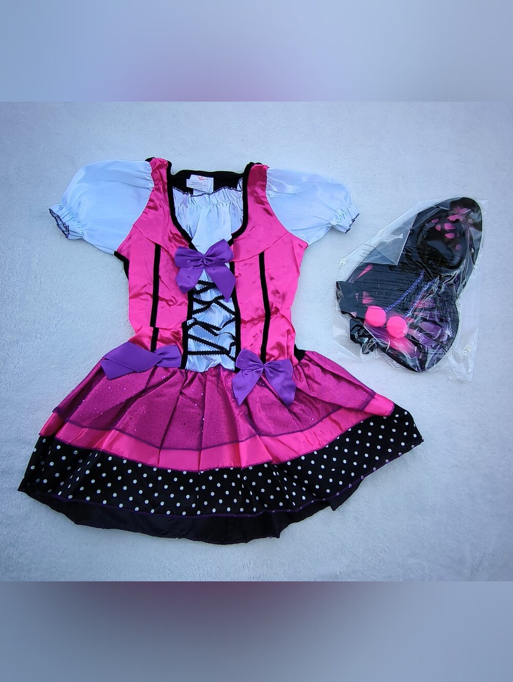 Rubies Pink Butterfly Girls Costume Set Dress  Sz M. 8-10   Age 5-7 years